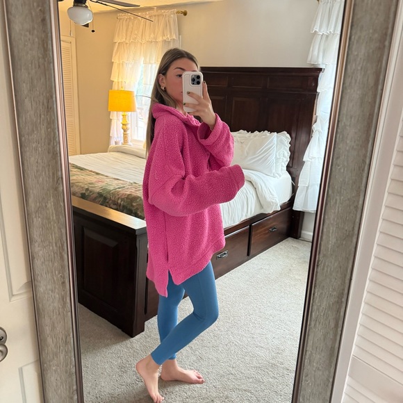 Pink Sherpa Snap Quarter sweater - Picture 5 of 8